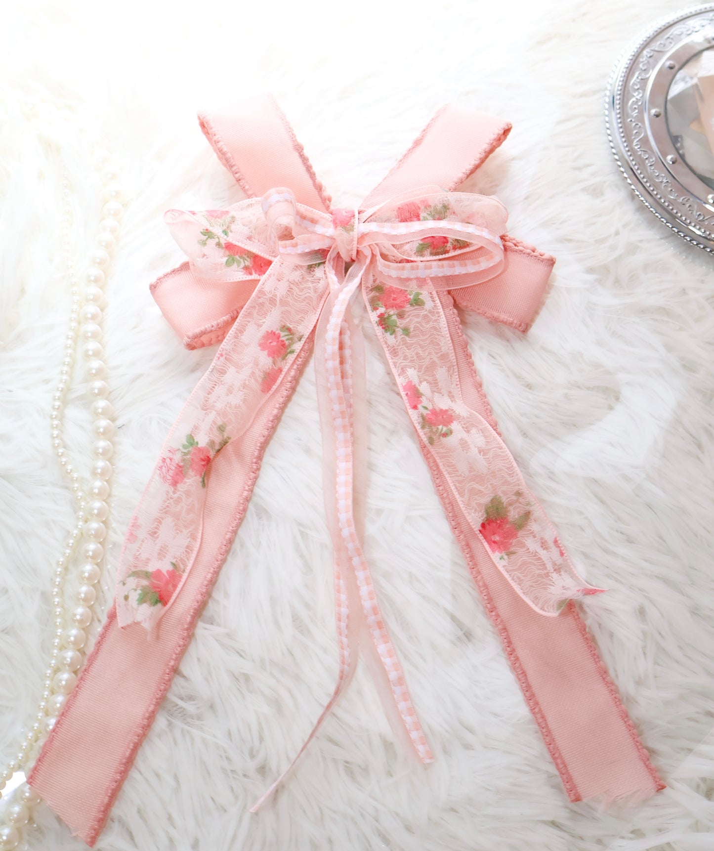 Fleur rubanヘアクリップ