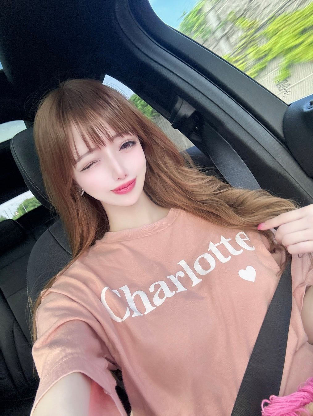 CharlotteロゴTシャツ(ダスティピンク) 20%off