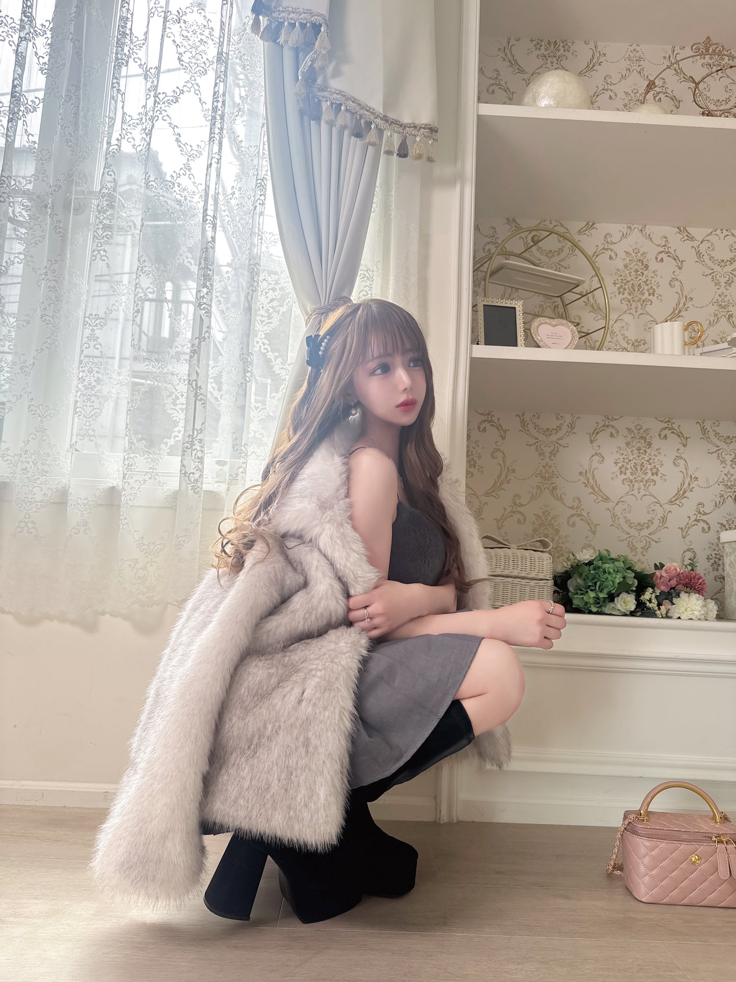【受注販売】 Charlotte ふわふわファーコート