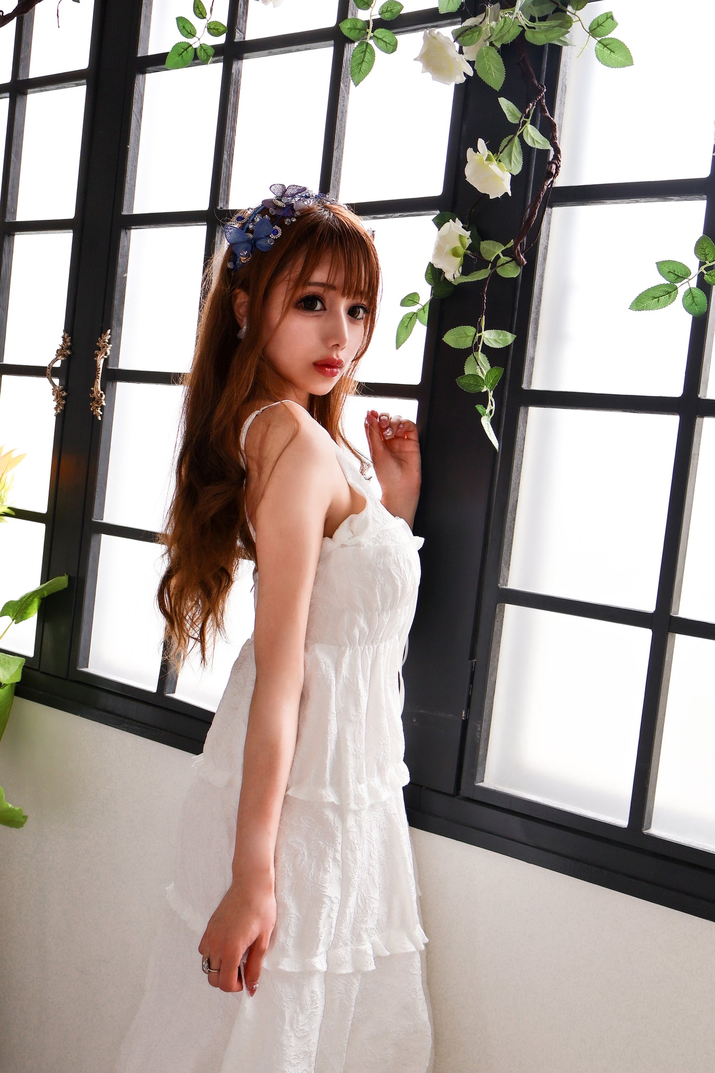 White romantiqueロングワンピース