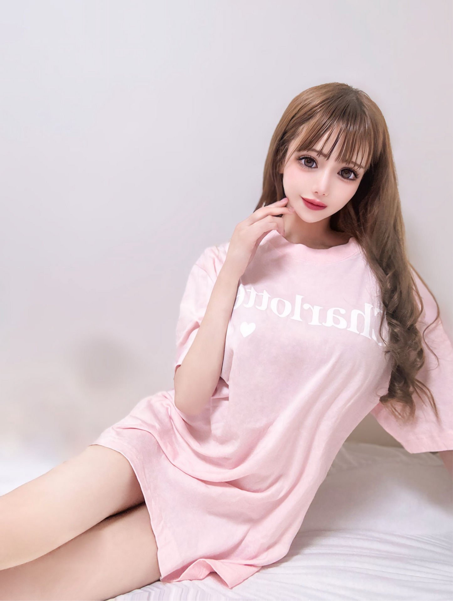 CharlotteロゴTシャツ(ベビーピンク)