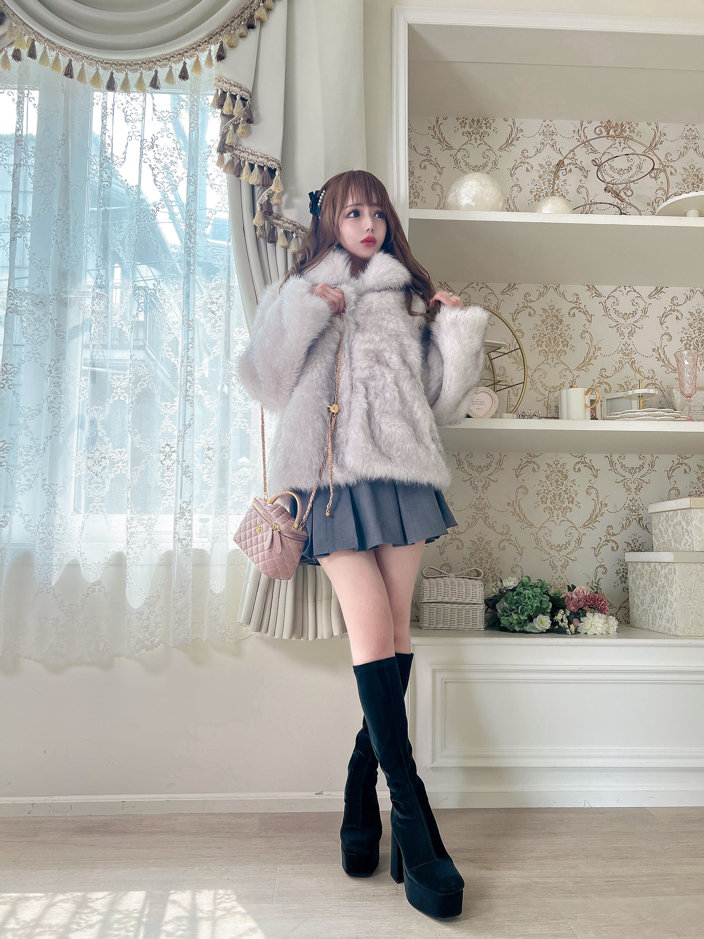 【受注販売】 Charlotte ふわふわファーコート