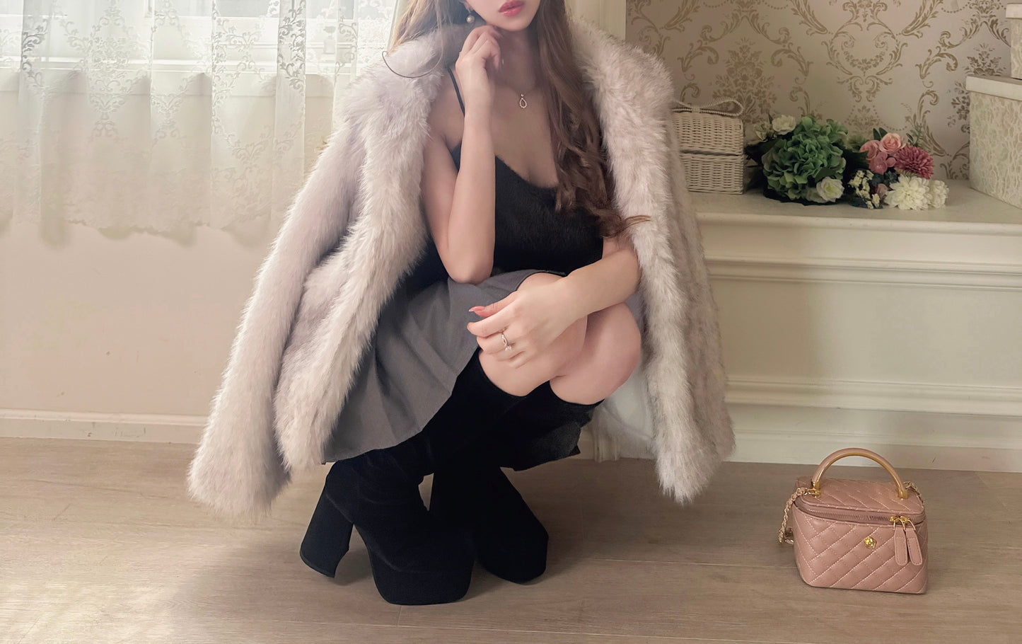 【受注販売】 Charlotte ふわふわファーコート