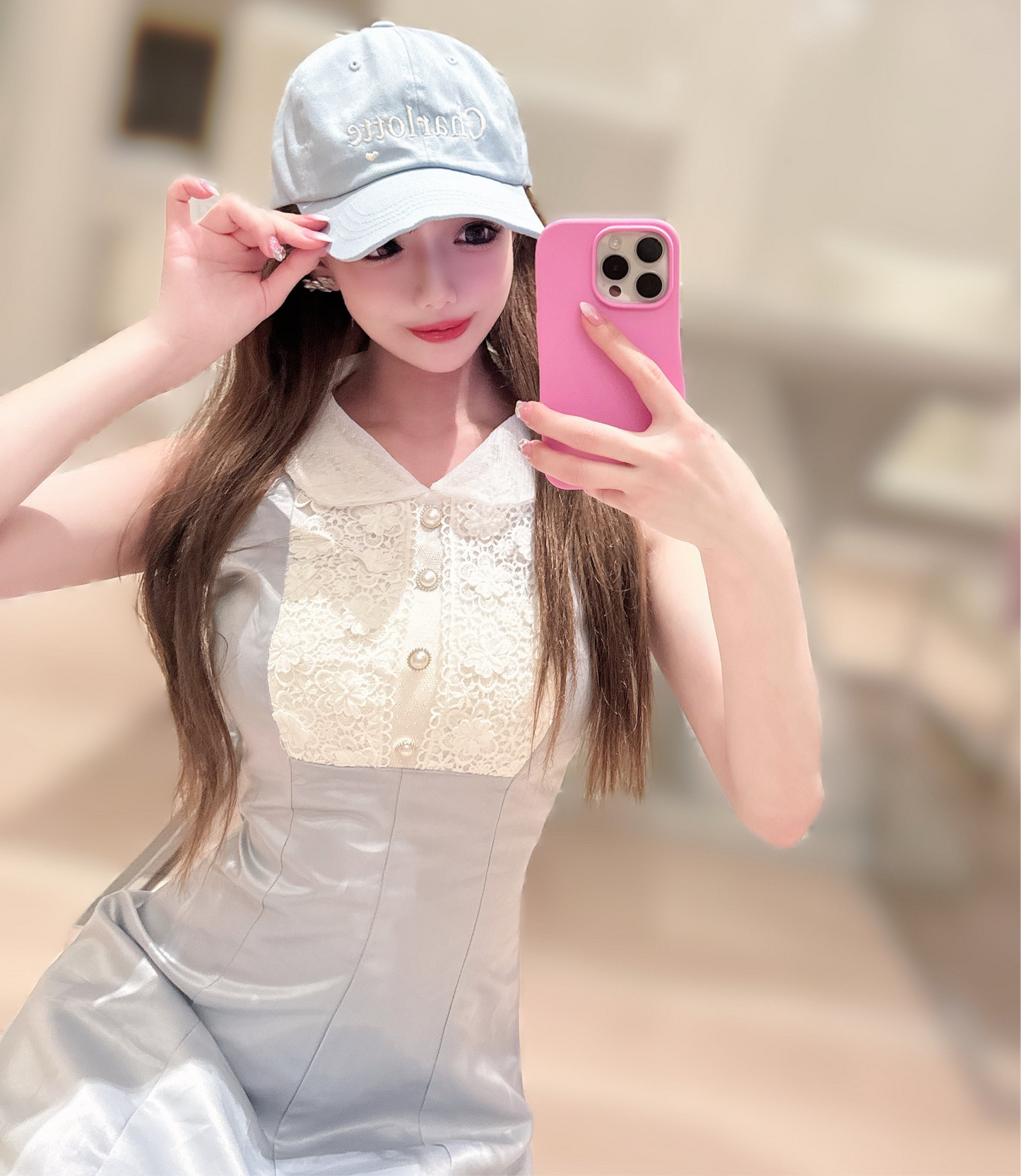 Charlotteロゴキャップ(フェアリーブルー)