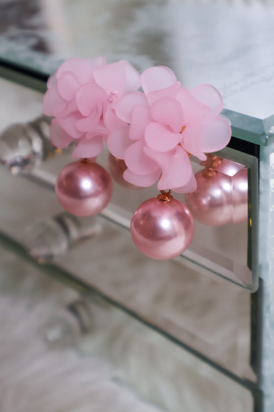 Fleur pétale perleピアス