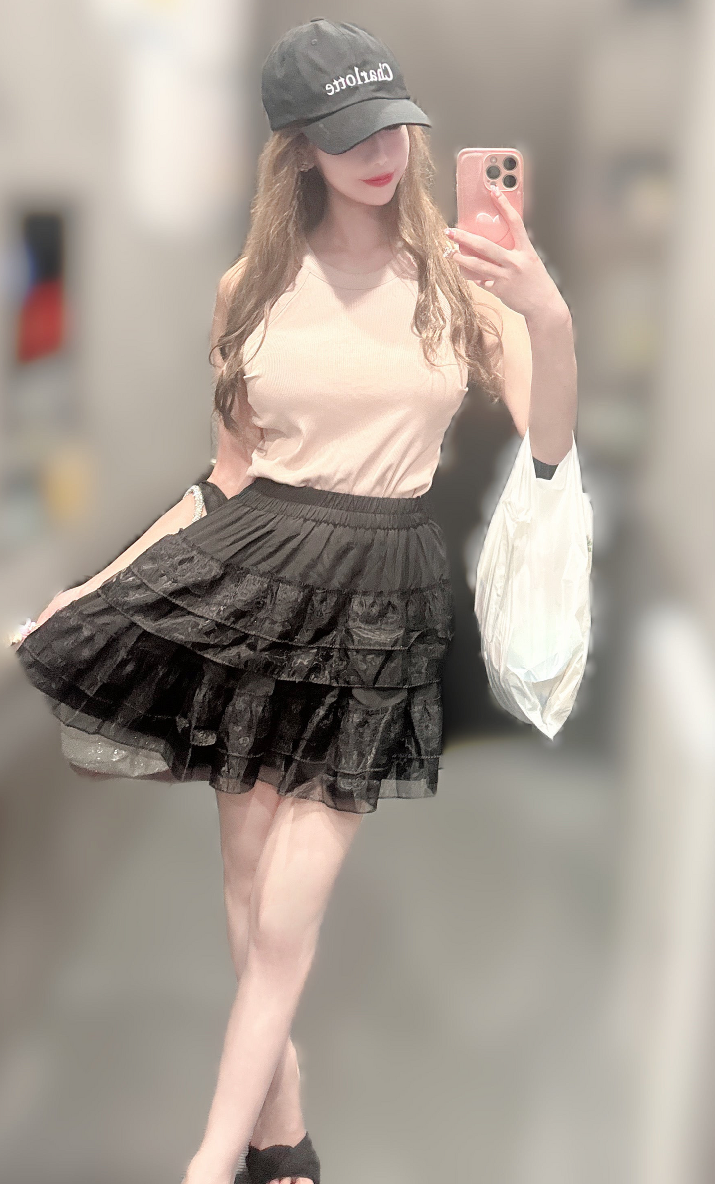 Charlotteロゴキャップ(ブラック)