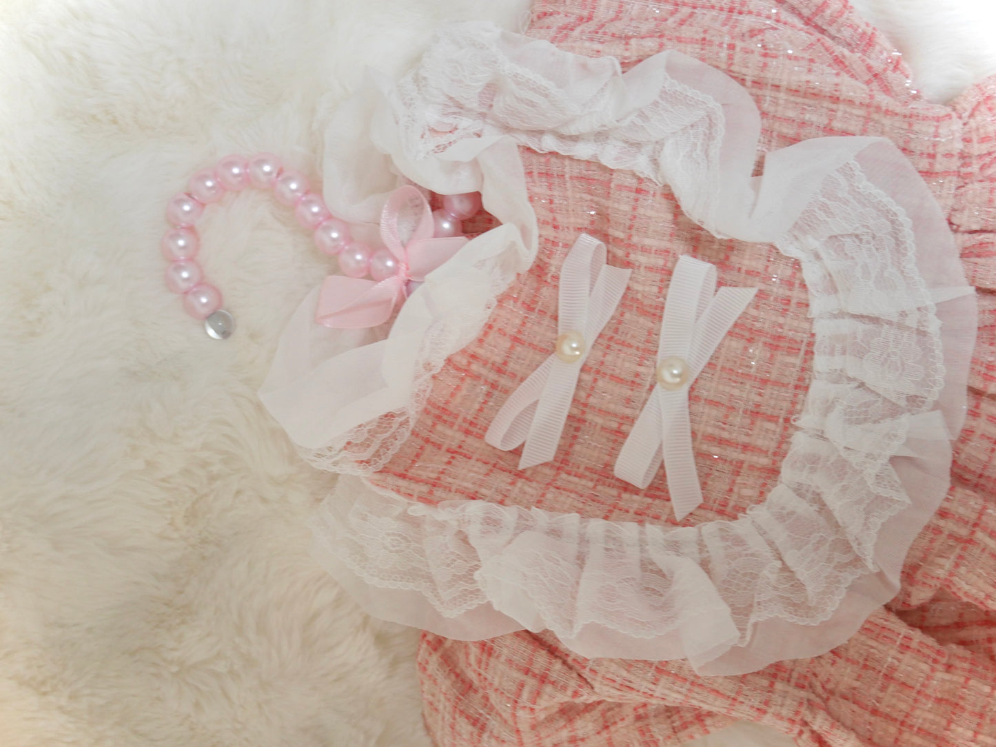 リボンSet♡レースツイードワンピース