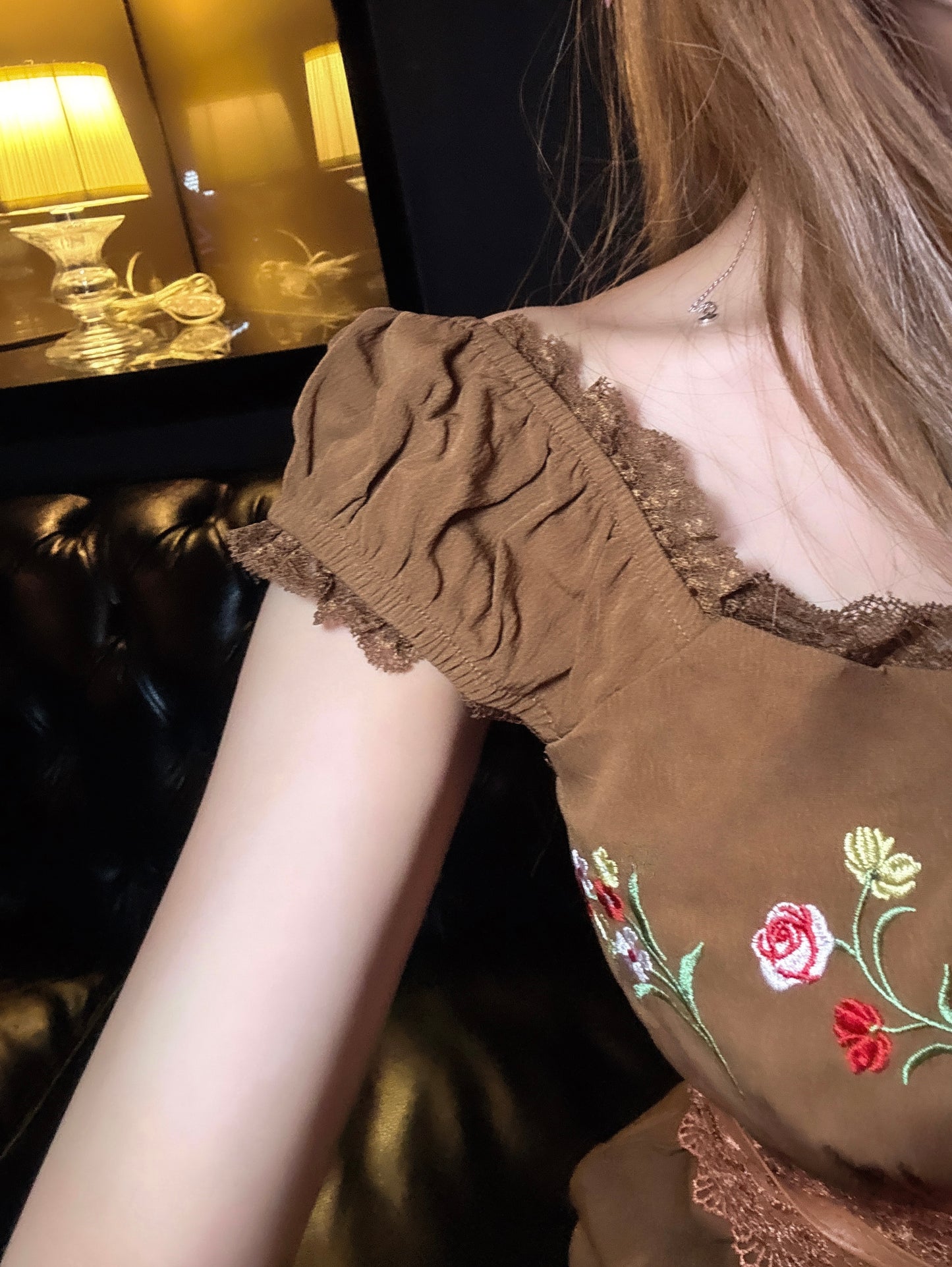フレンチフローラル刺繍ドレス 30%off
