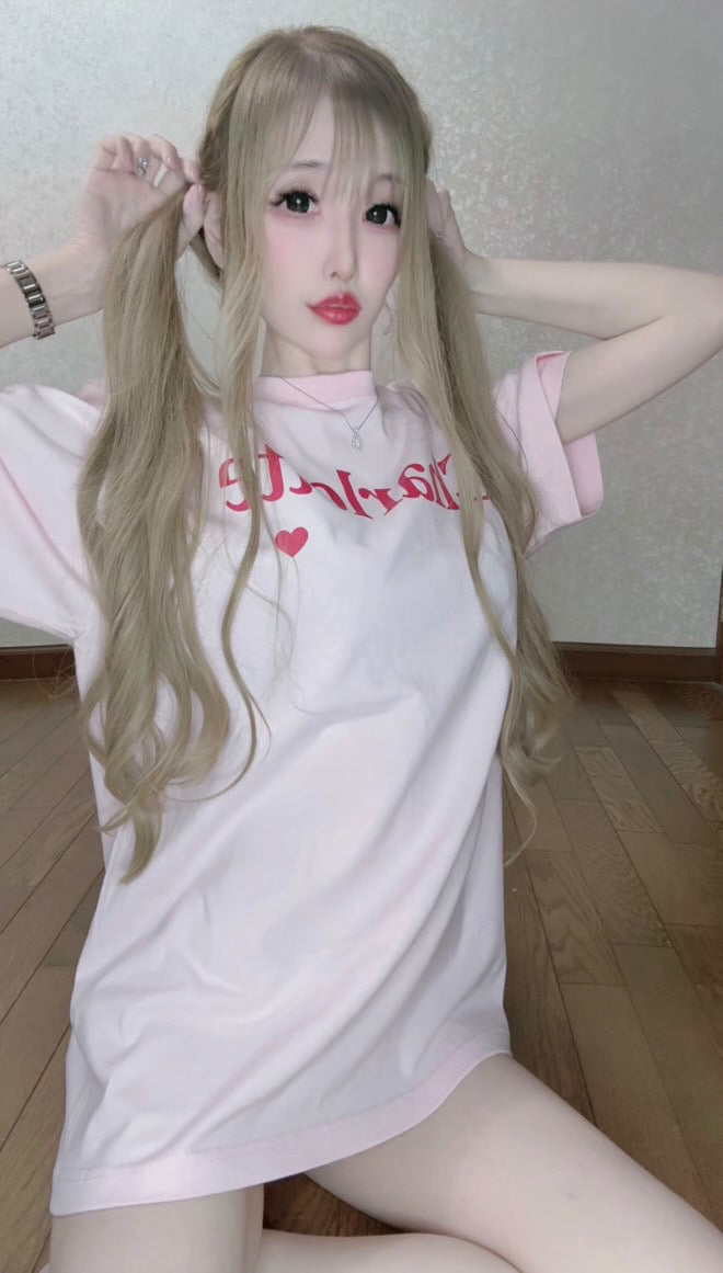 CharlotteロゴTシャツ(ベビーピンク)