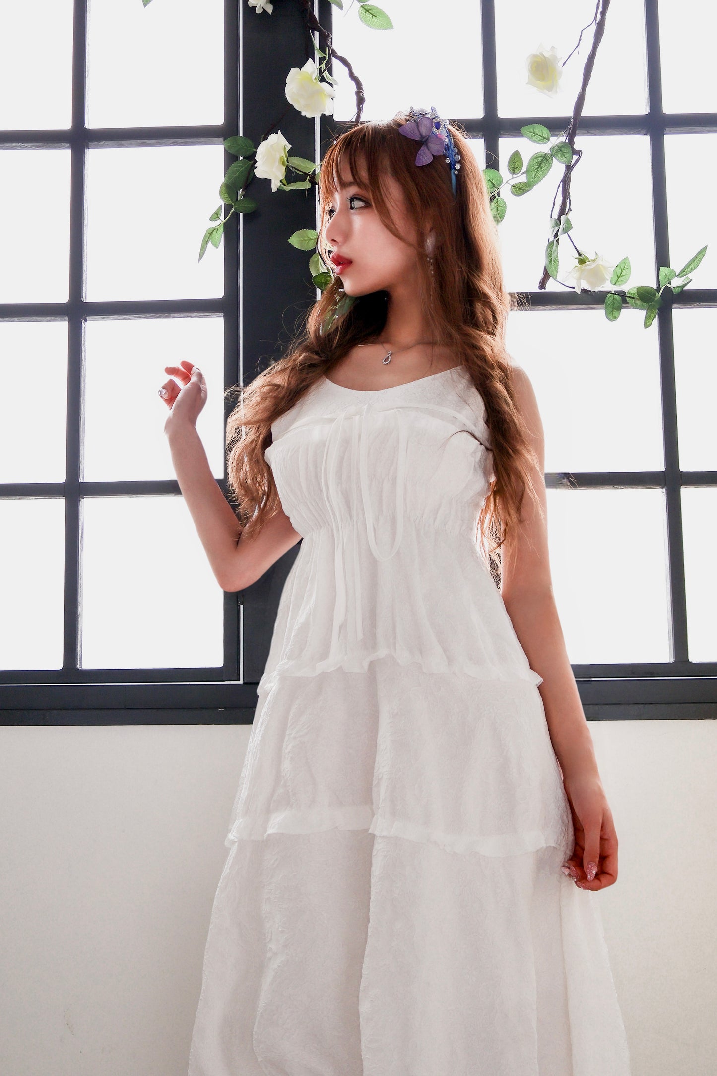 White romantiqueロングワンピース