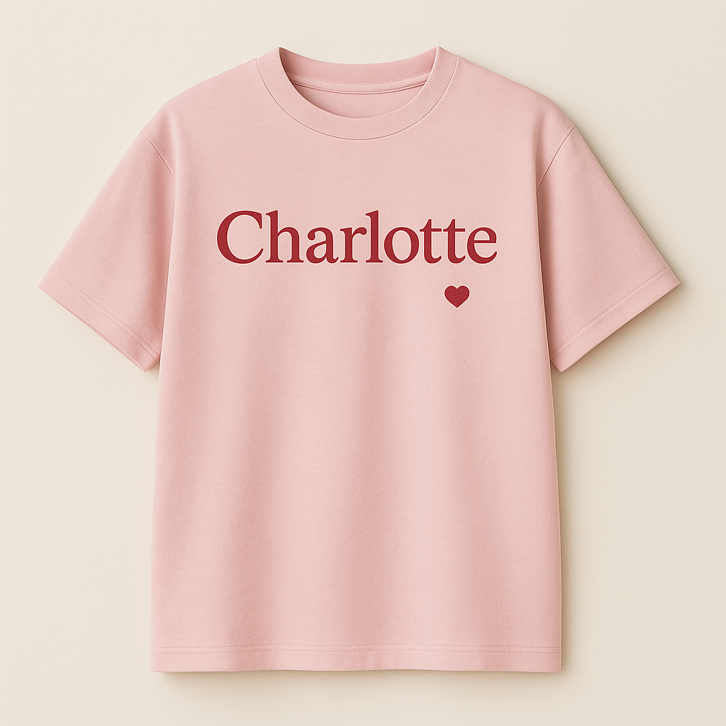 CharlotteロゴTシャツ(ベビーピンク)
