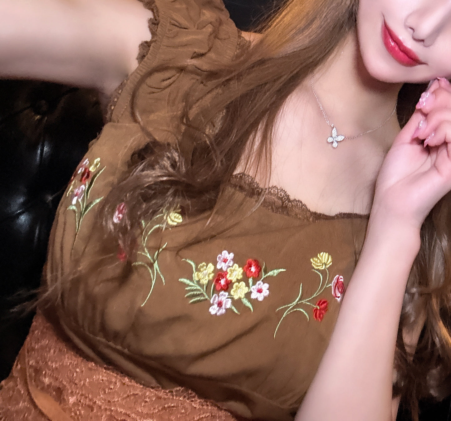 フレンチフローラル刺繍ドレス 30%off