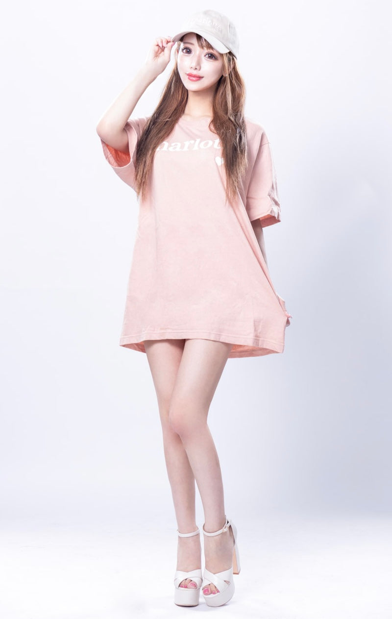 CharlotteロゴTシャツ(ダスティピンク) 20%off