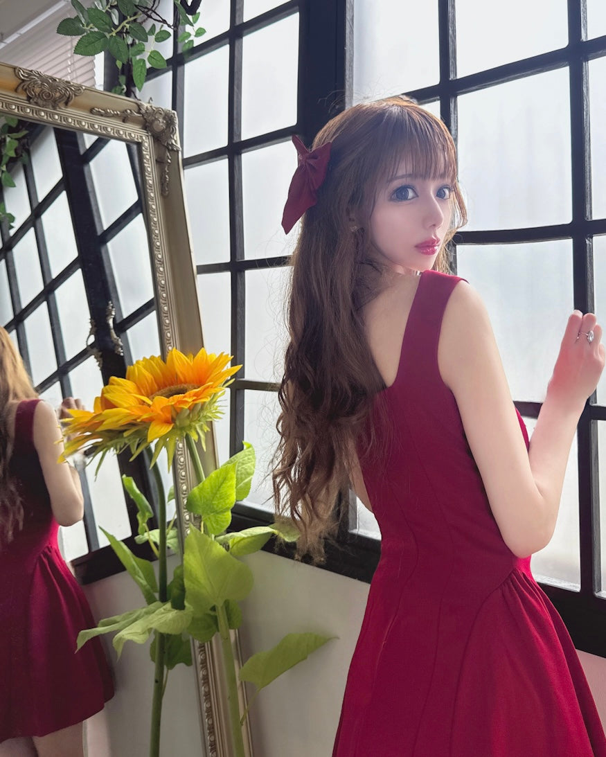 ♡30%OFF♡ Rose rêveリボン(ボルドー)