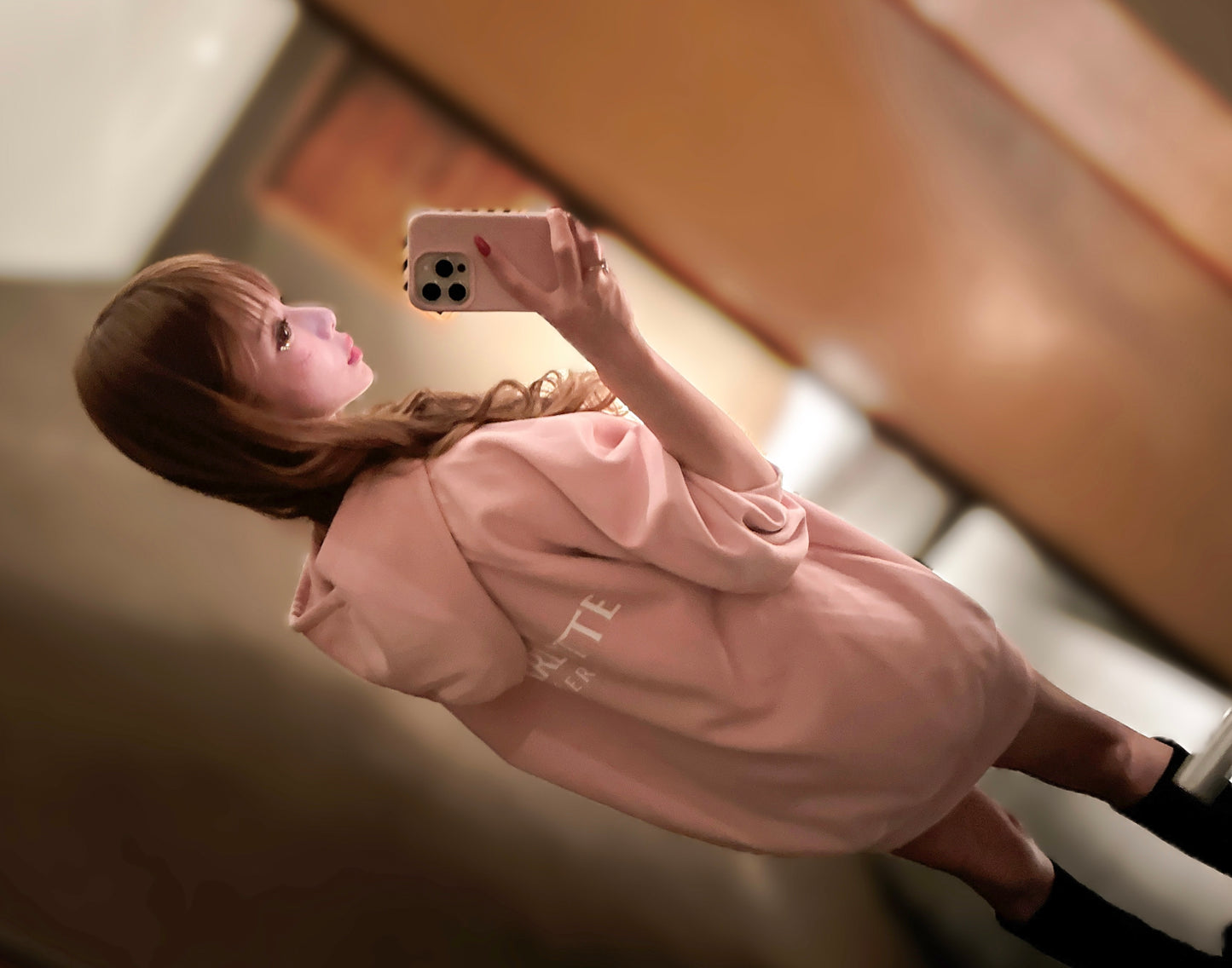 Charlotteジップパーカー（ローズピンク）　20%OFF