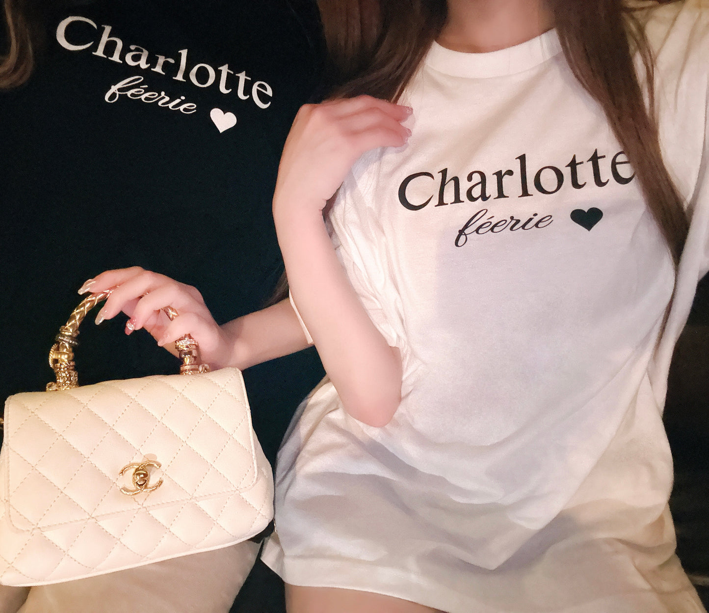シャルロットTシャツ（ブラック）
