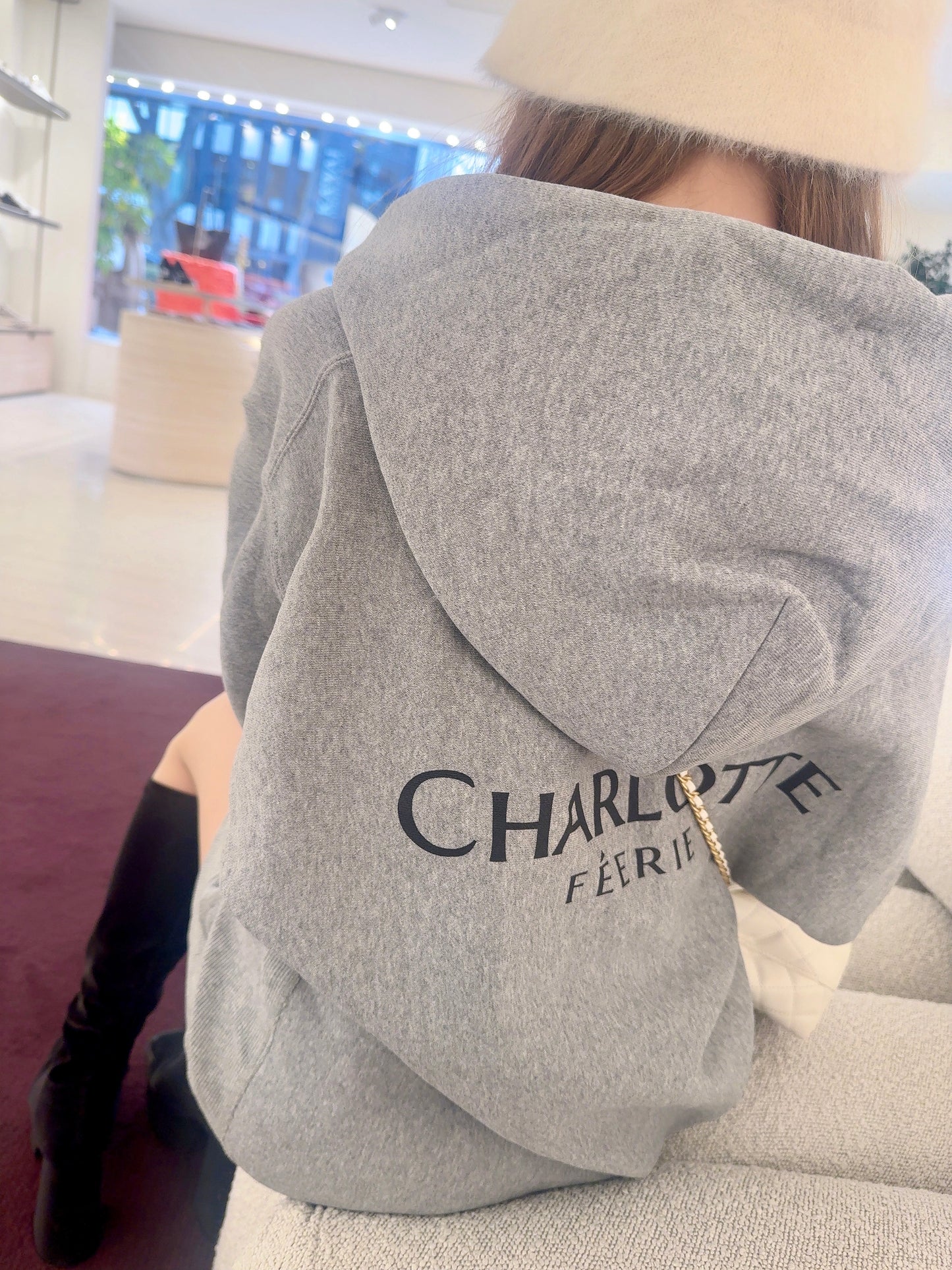 Charlotteジップパーカー（グレー）