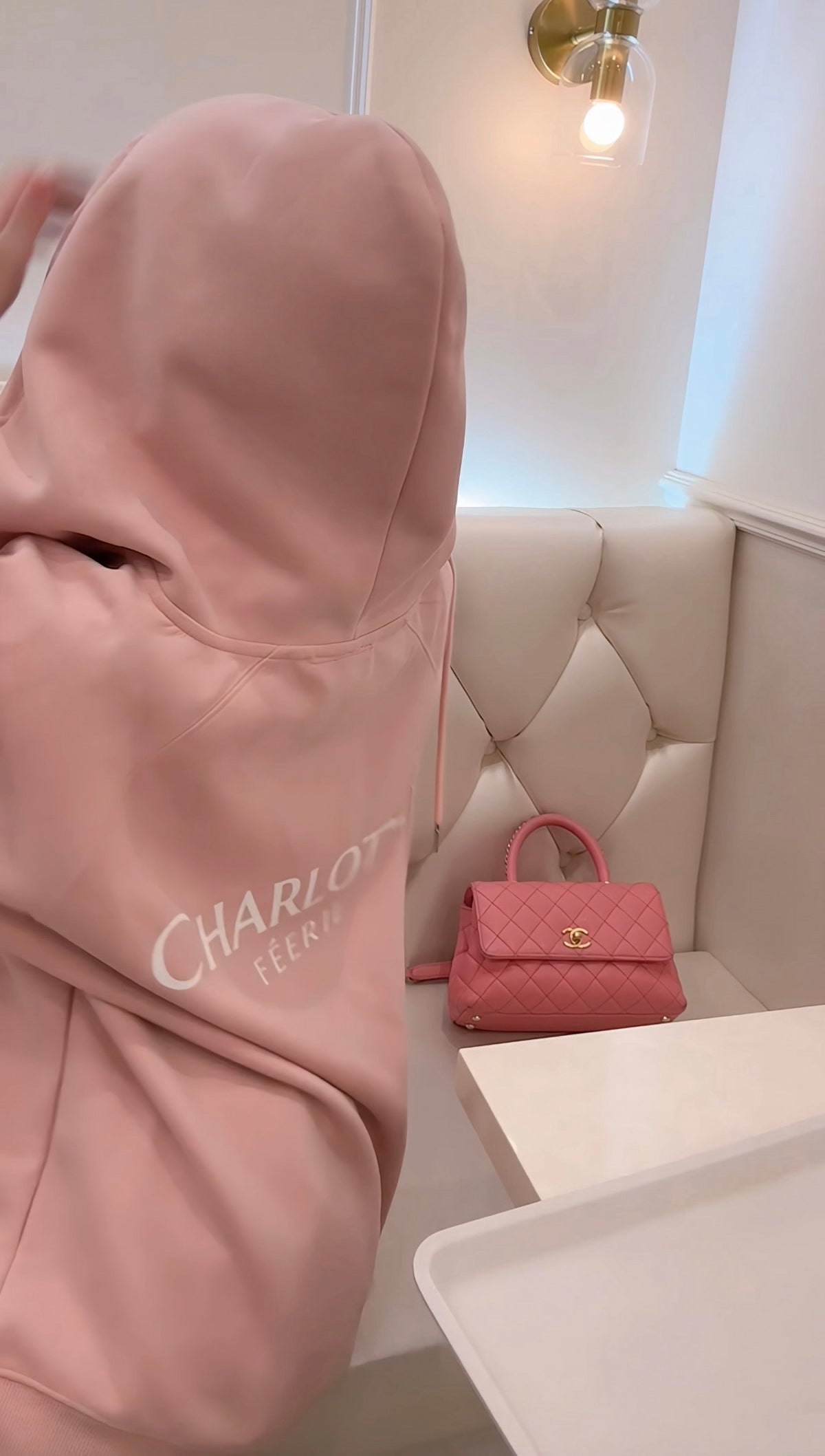 【人気TOP10♡】Charlotteジップパーカー （ローズピンク）