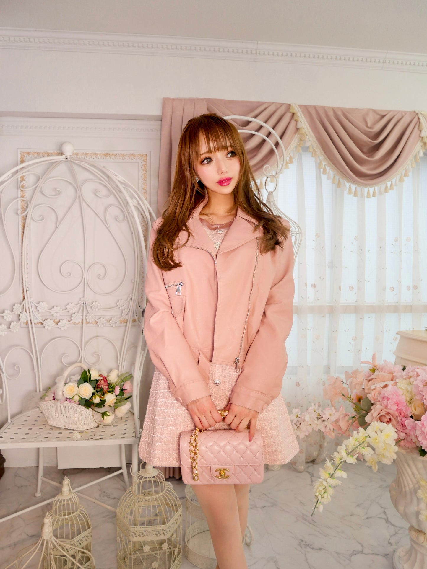 ♡10％OFF♡ Charlotteドールピンク ライダース