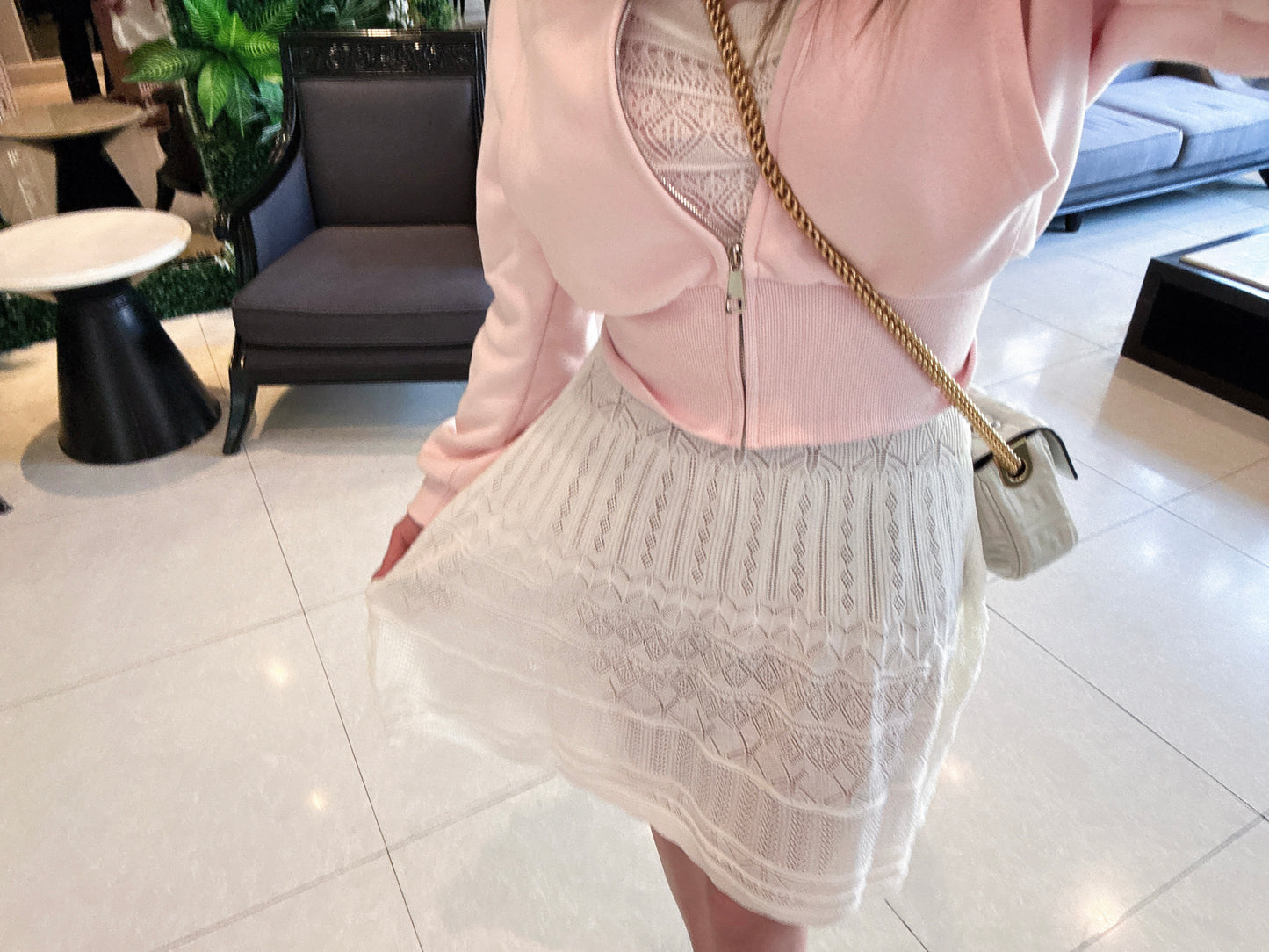 クロシェ編みワンピース（white）