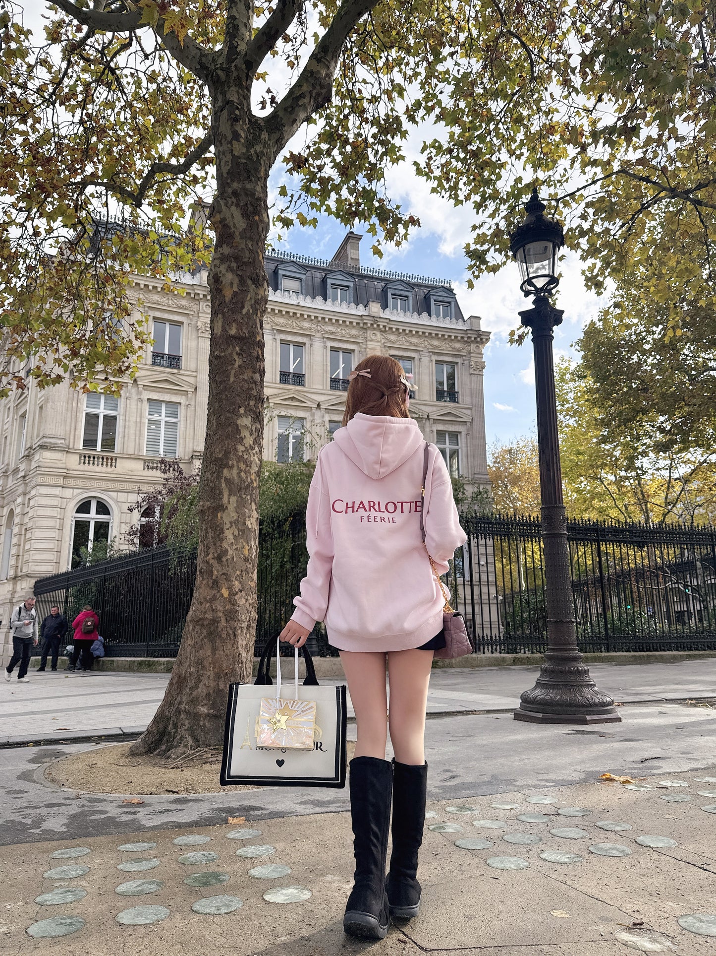 Charlotteジップパーカー（ローズ・プードル）　20%OFF