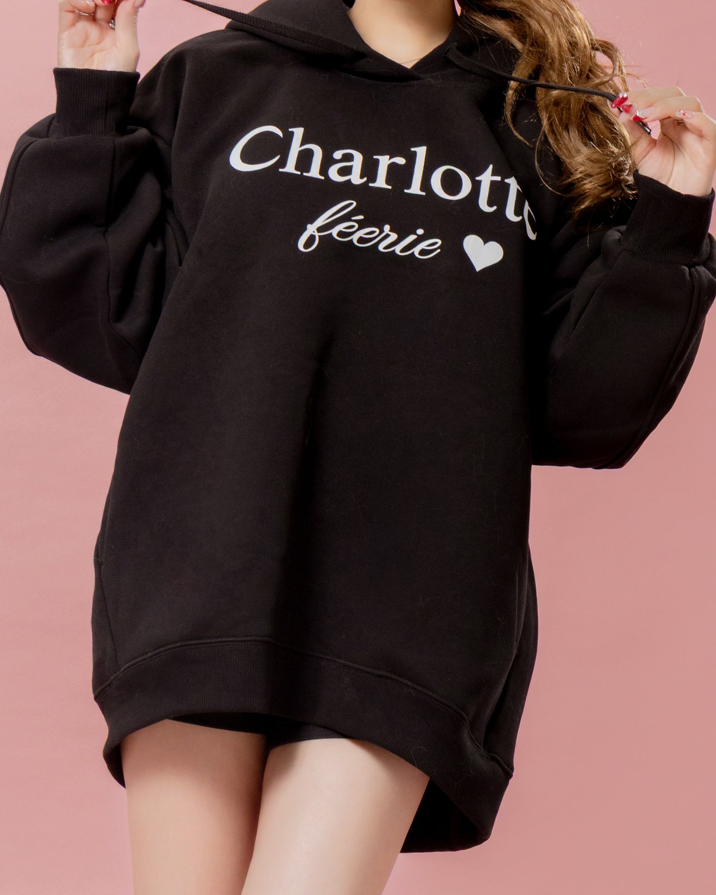 Charlotteロゴパーカー（ブラック）　