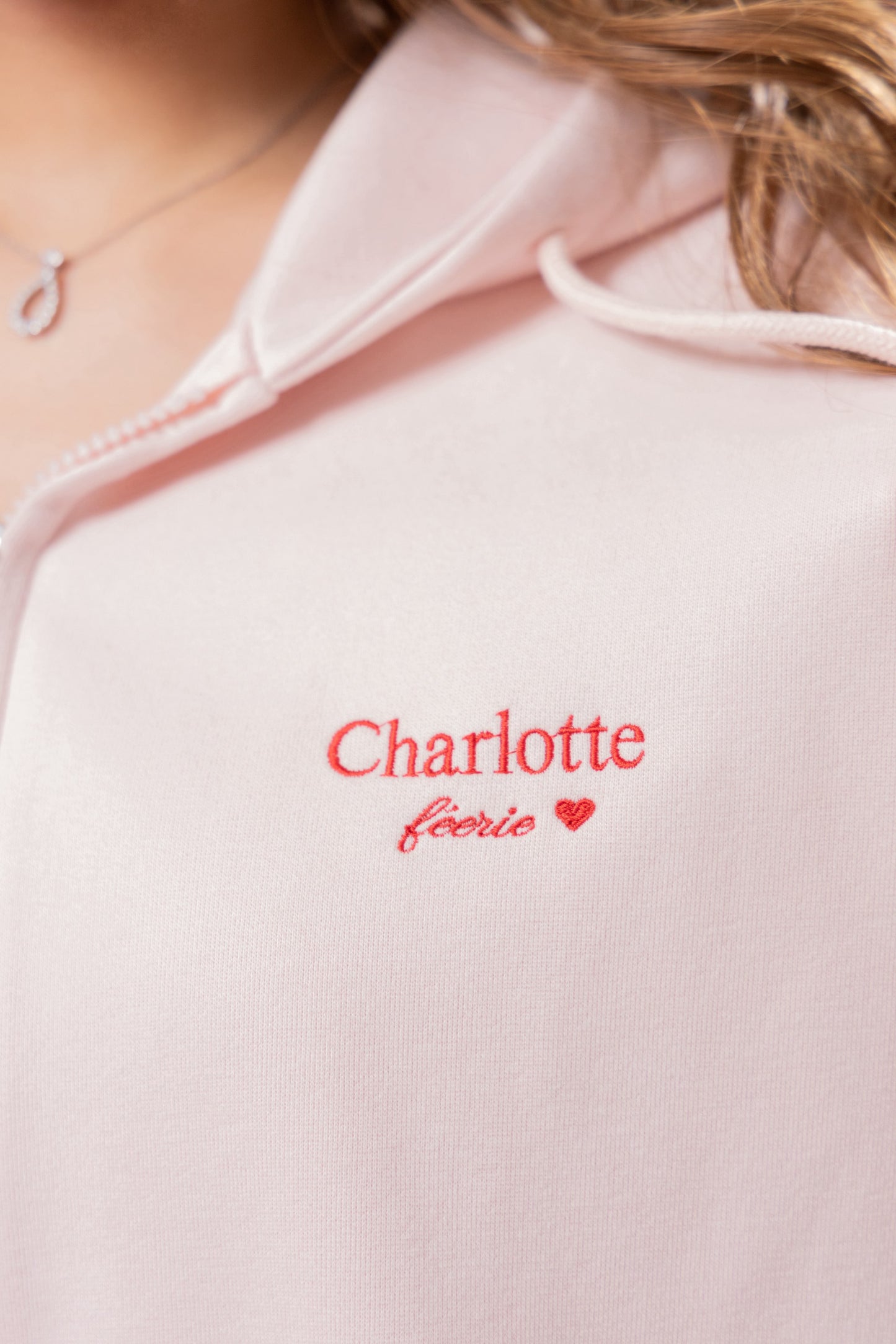 Charlotteジップパーカー（ローズ・プードル）　20%OFF