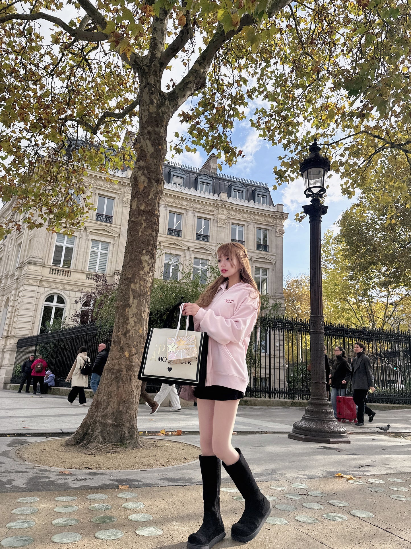 Charlotteジップパーカー（ローズ・プードル）　20%OFF