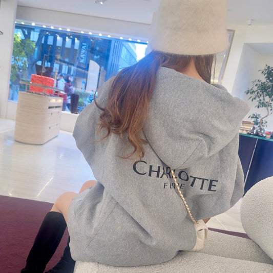 Charlotteジップパーカー（グレー）