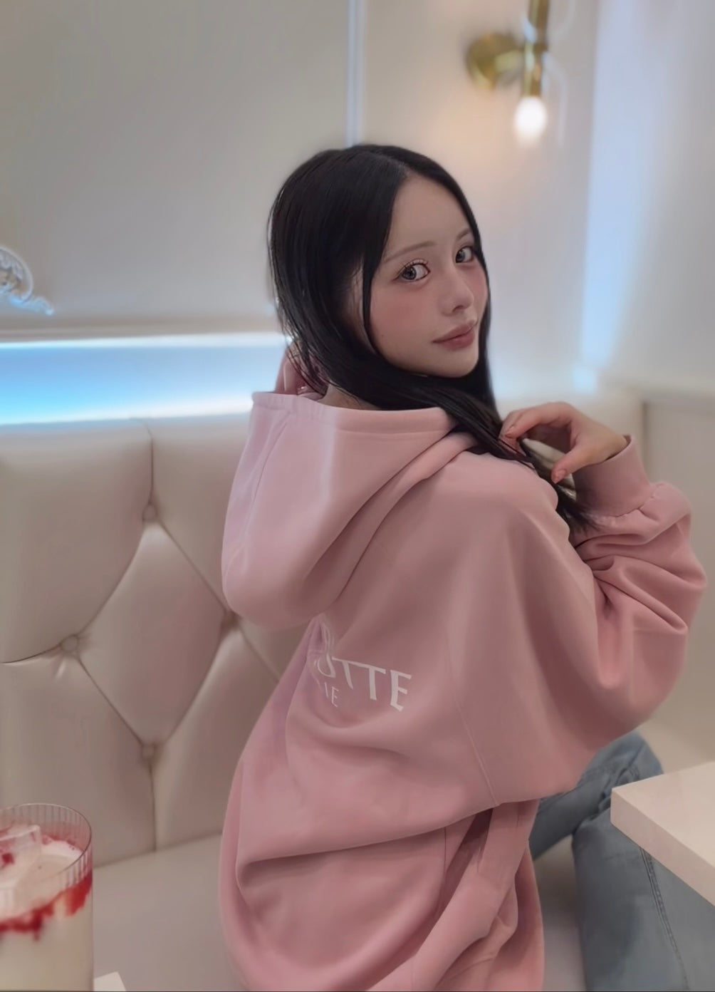 【人気TOP10♡】Charlotteジップパーカー （ローズピンク）