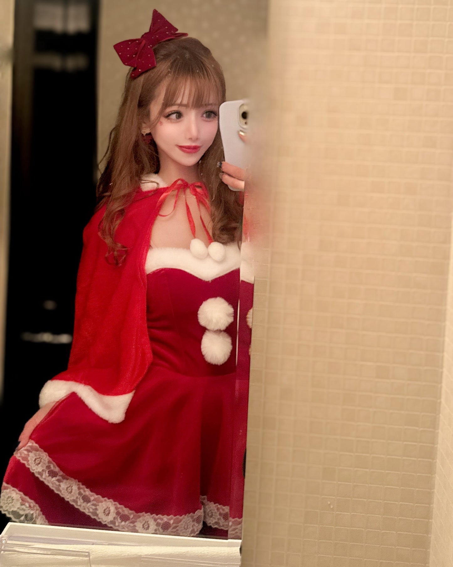 Perleリボンヘアクリップ