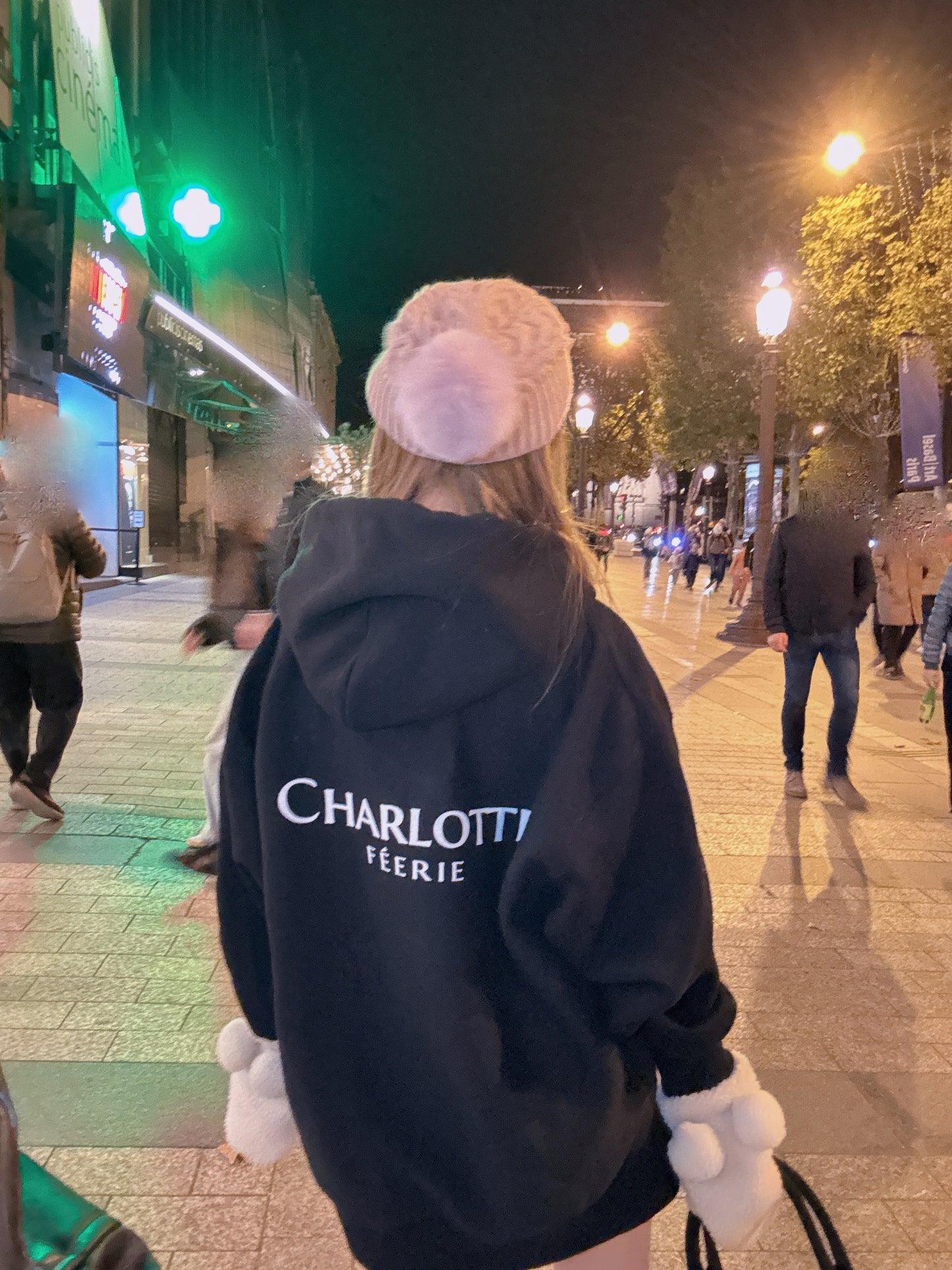 Charlotteジップパーカー（ブラック）　20%OFF