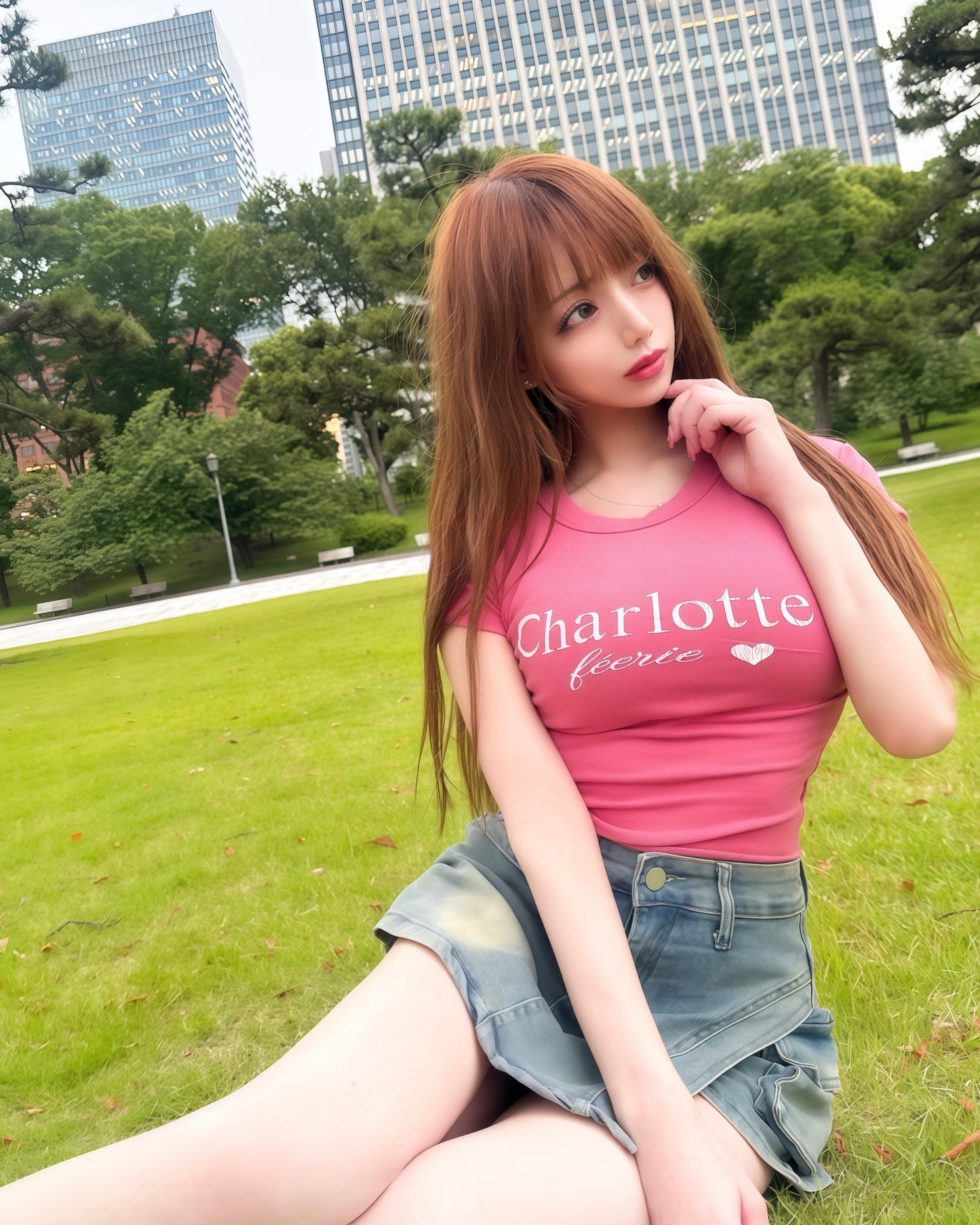Charlotte ローズ・パールTシャツ