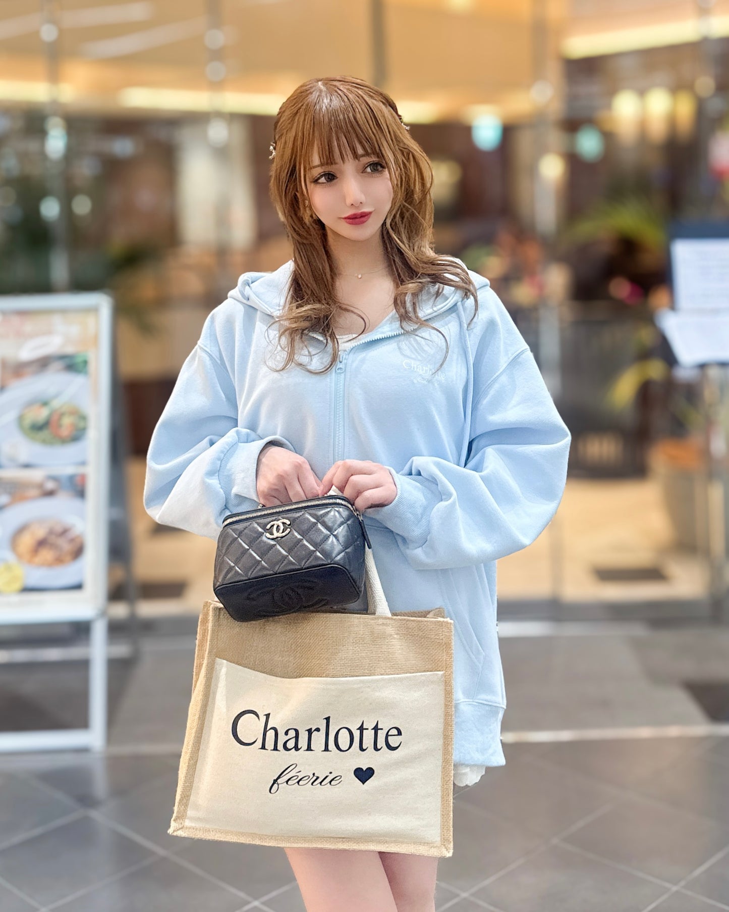 Charlotteジップパーカー（フェアリーブルー）