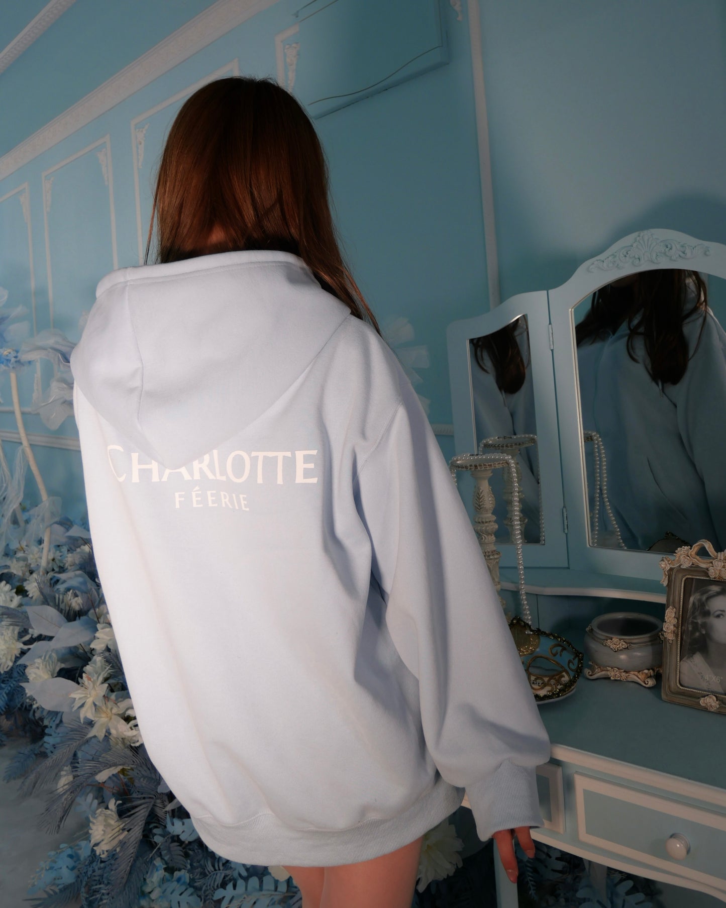 ♡20％OFF♡ Charlotteジップパーカー（フェアリーブルー）