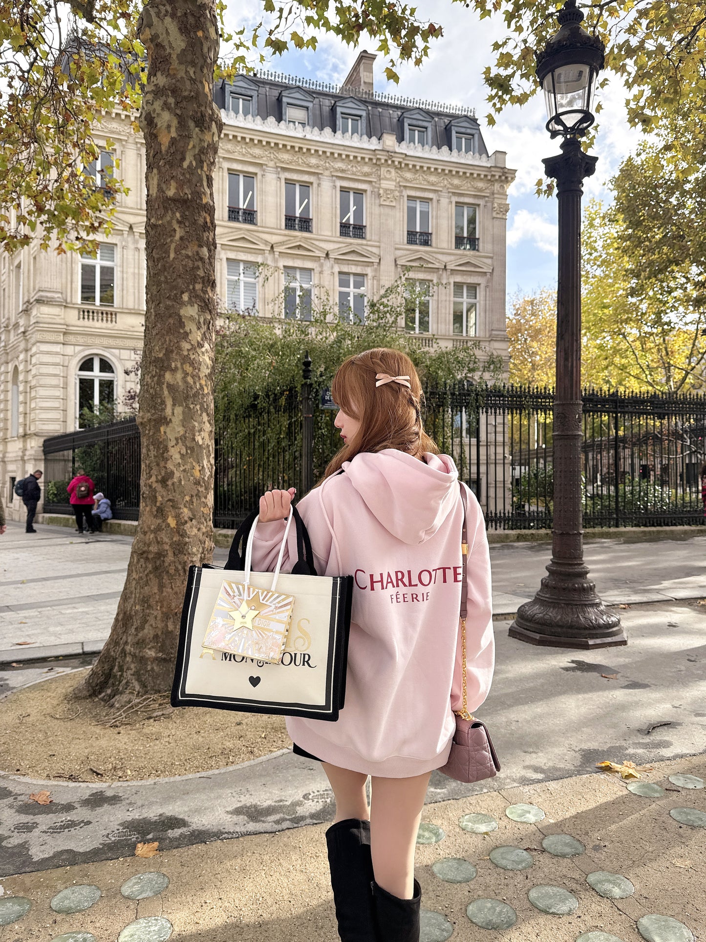 Charlotteジップパーカー（ローズ・プードル）　20%OFF