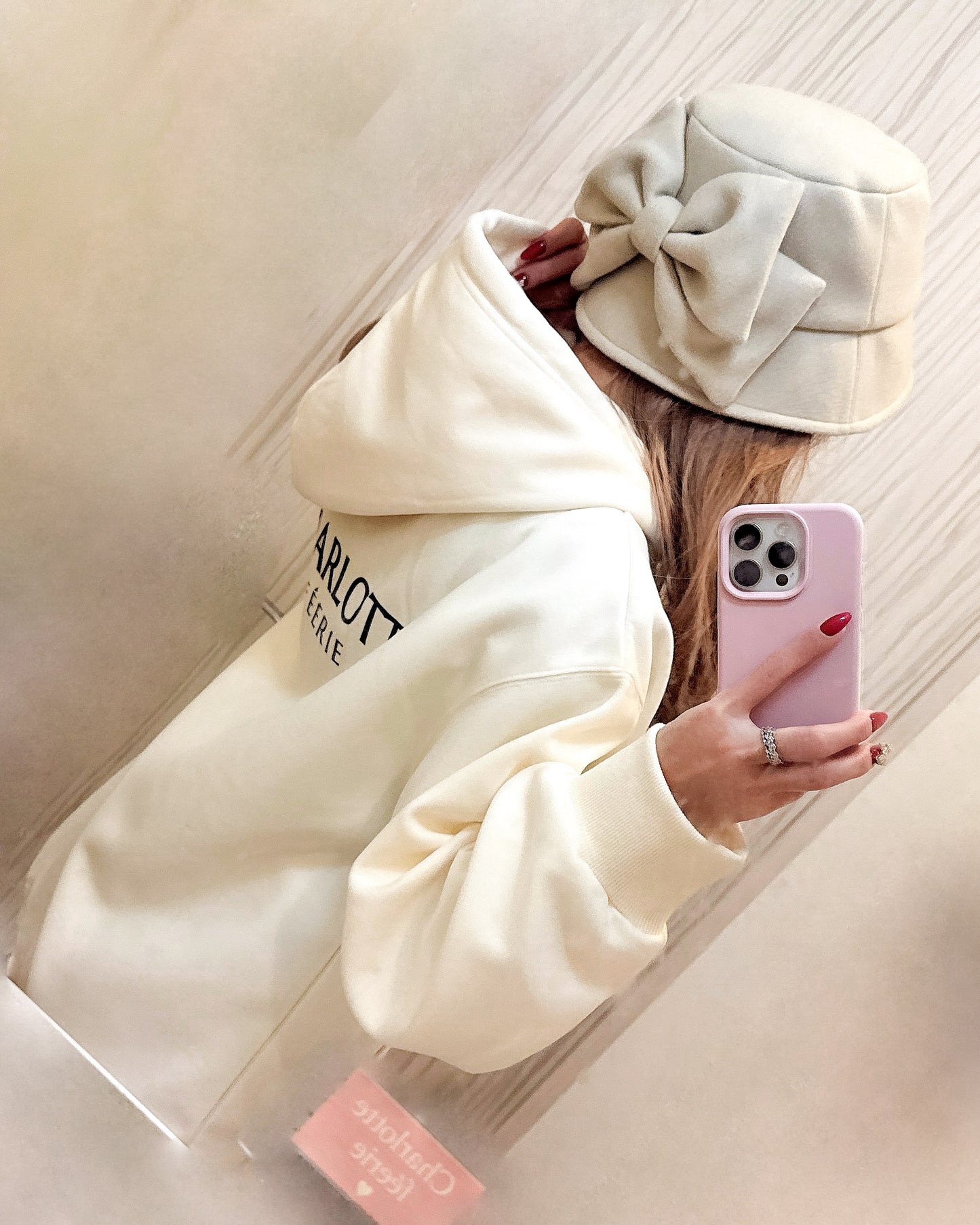 Charlotteジップパーカー（アイボリー）