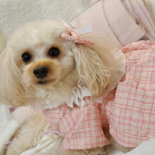 リボンSet♡レースツイードワンピース