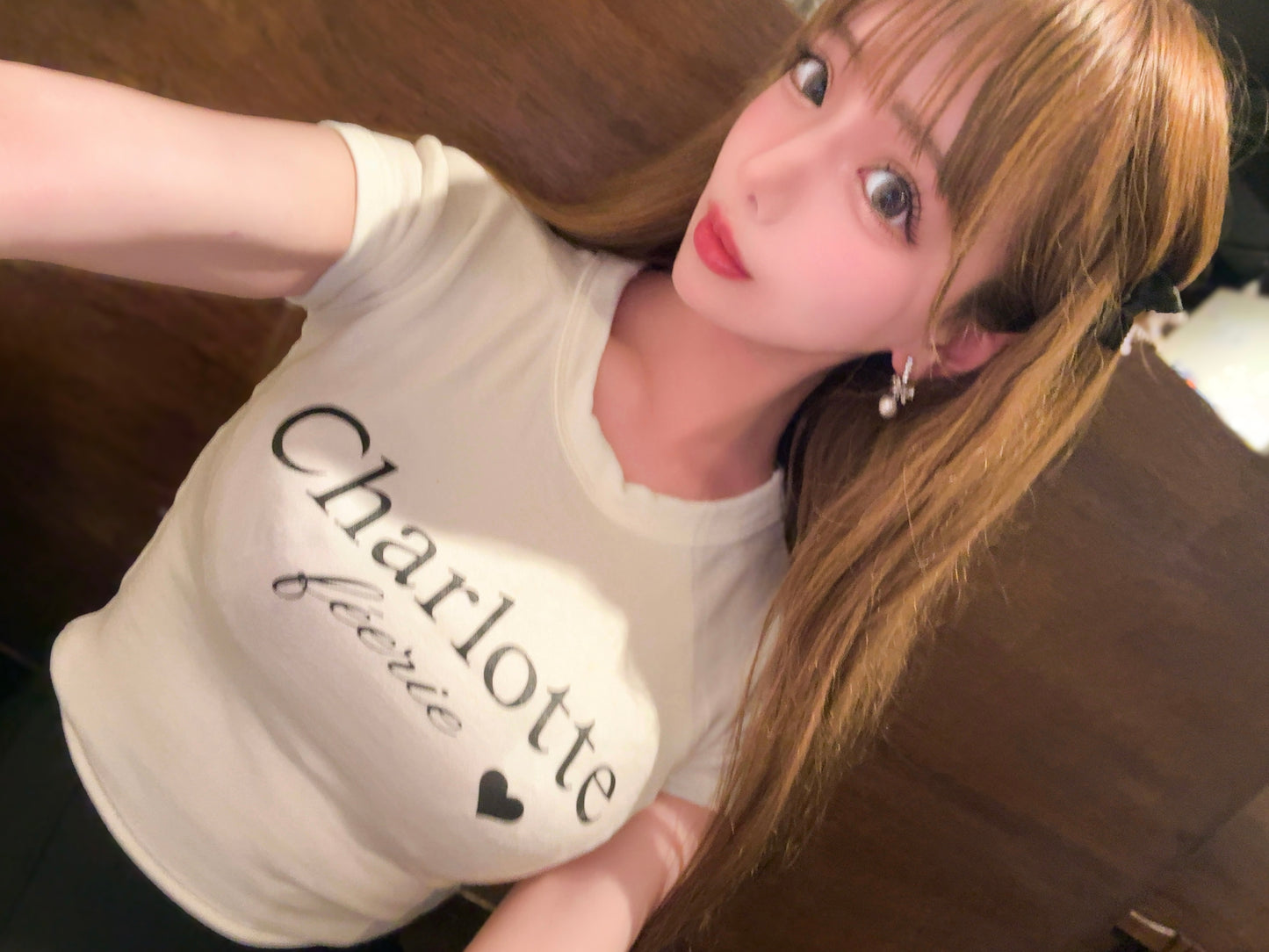 Charlotte ミルクホワイトTシャツ