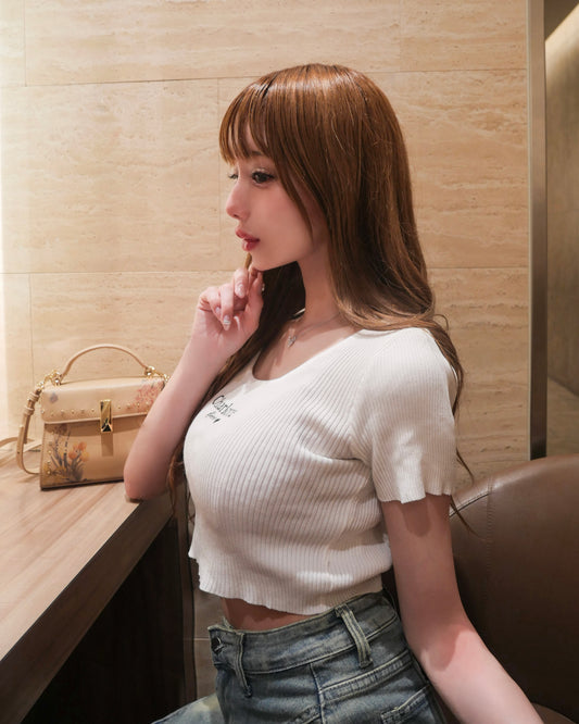Charlotteリブニット（white）