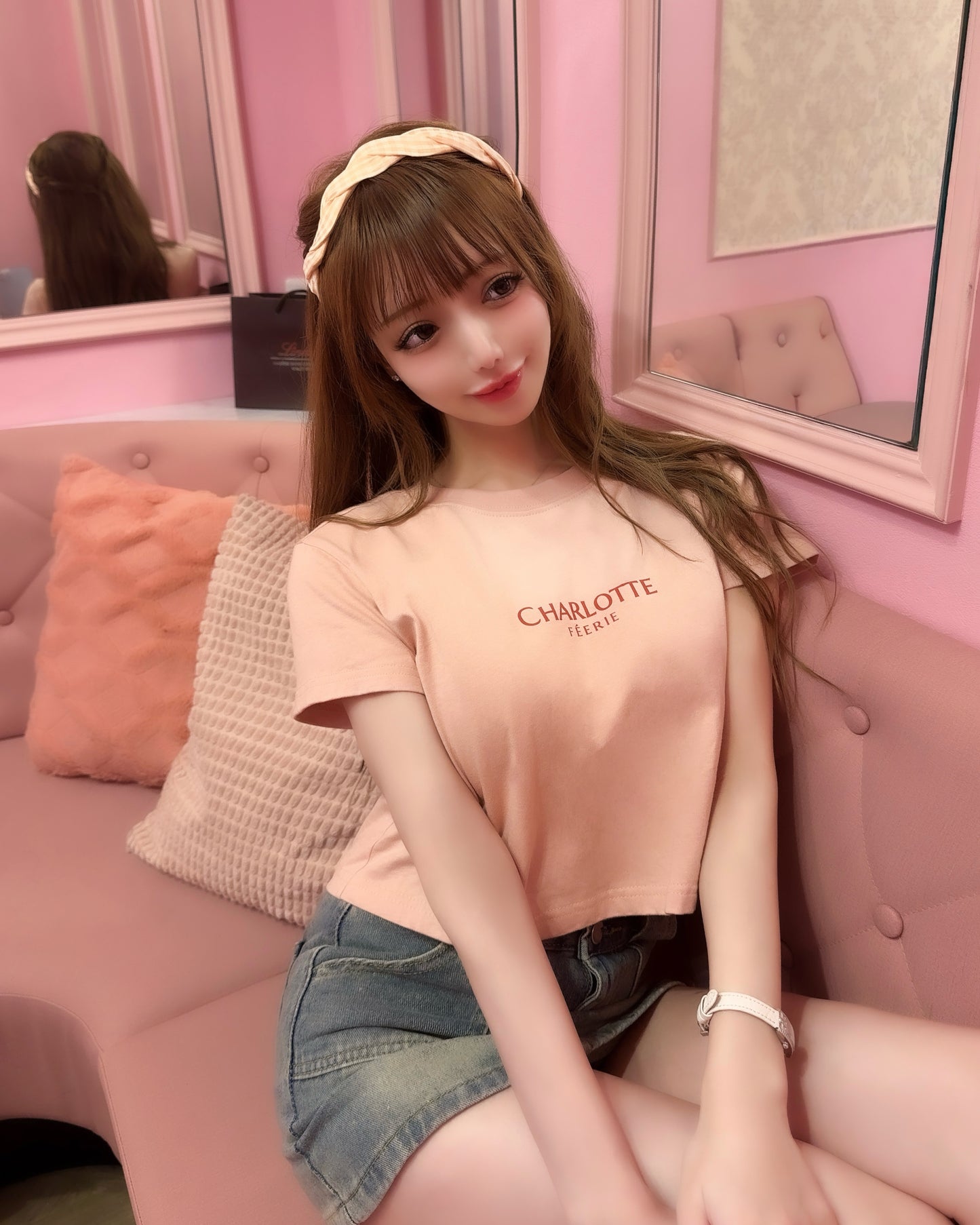 CHARLOTTE Old RoseベビーTシャツ