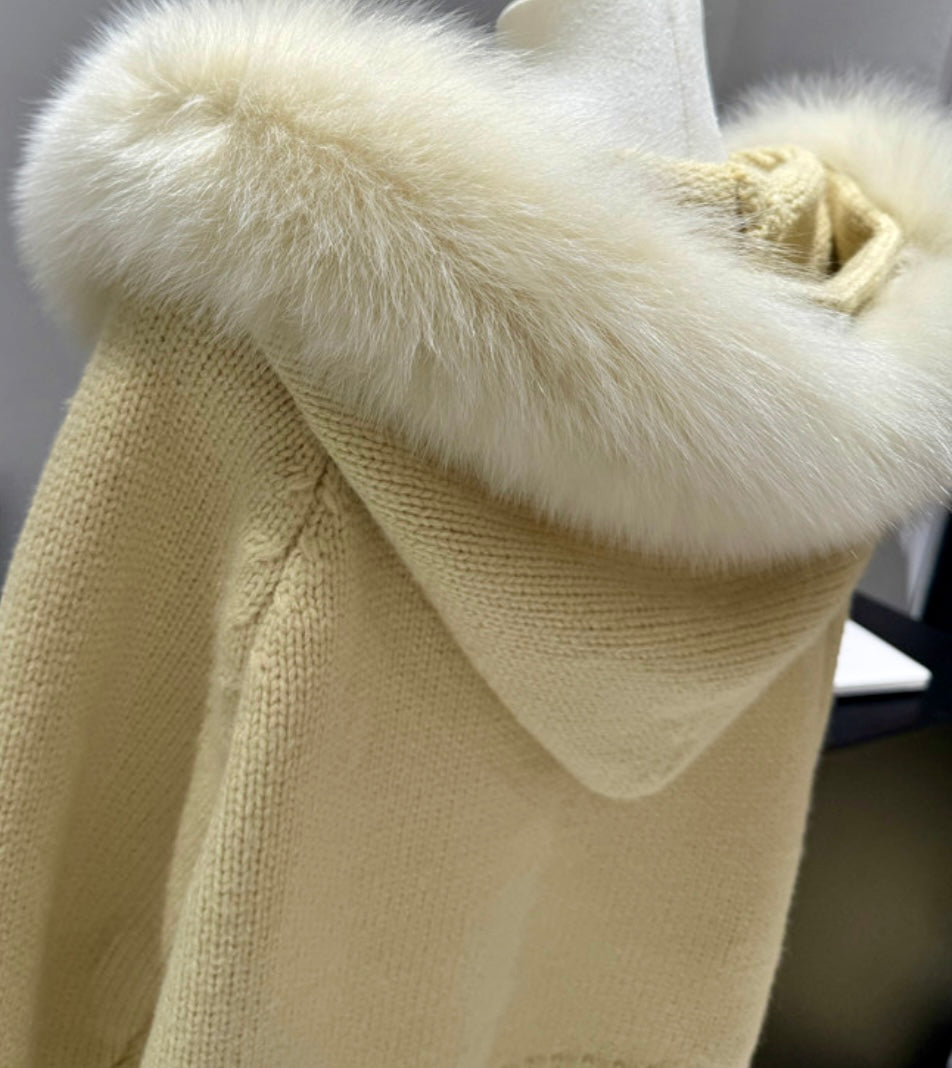 【受注販売】 Charlotte ふわふわファーニットカーディガン　10%OFF