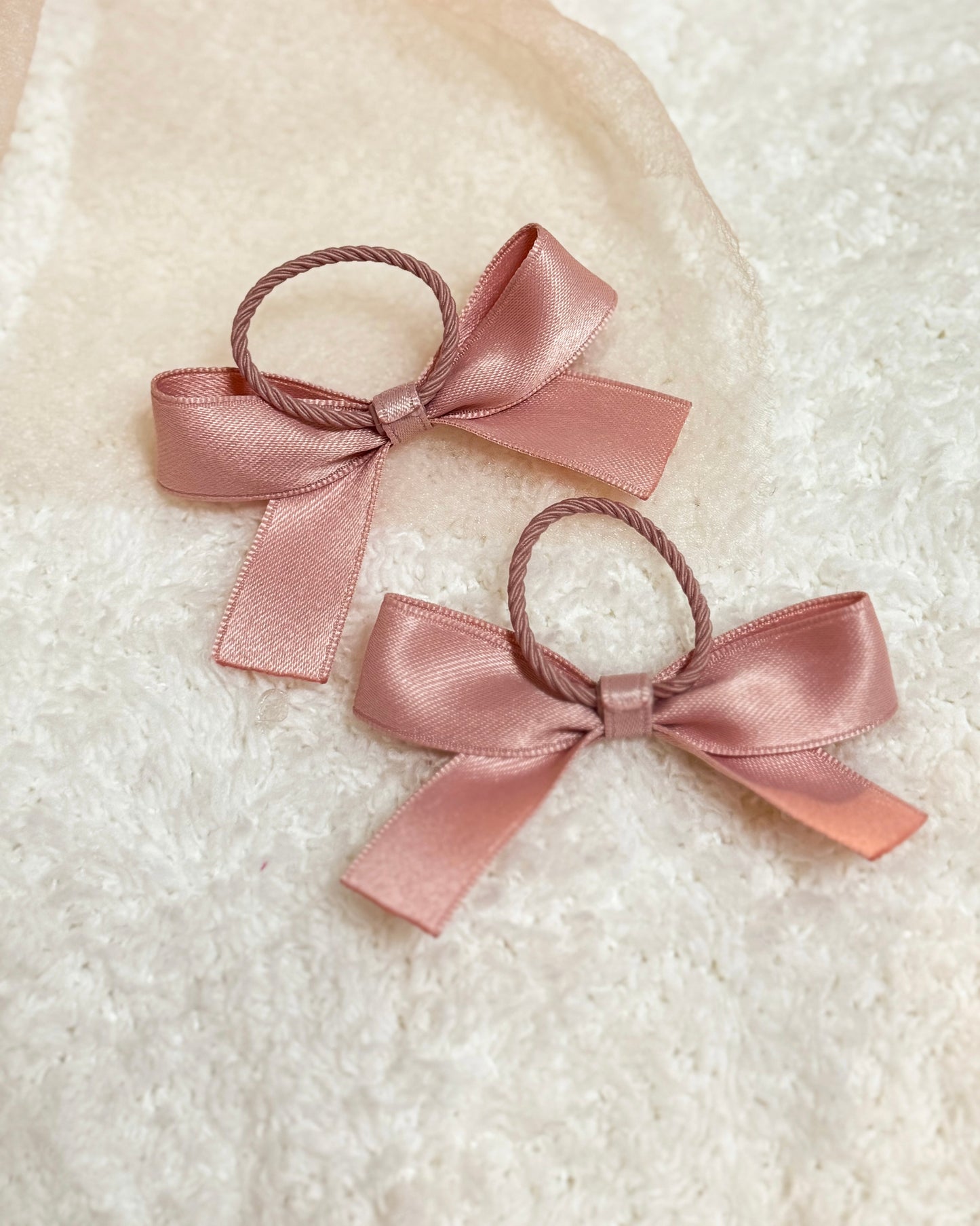 Pinkリボンヘアゴム