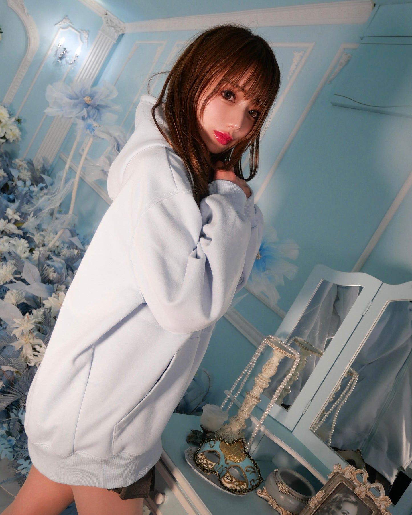 ♡20％OFF♡ Charlotteジップパーカー（フェアリーブルー）