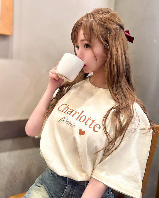 CharlotteロゴTシャツ（ミルク）
