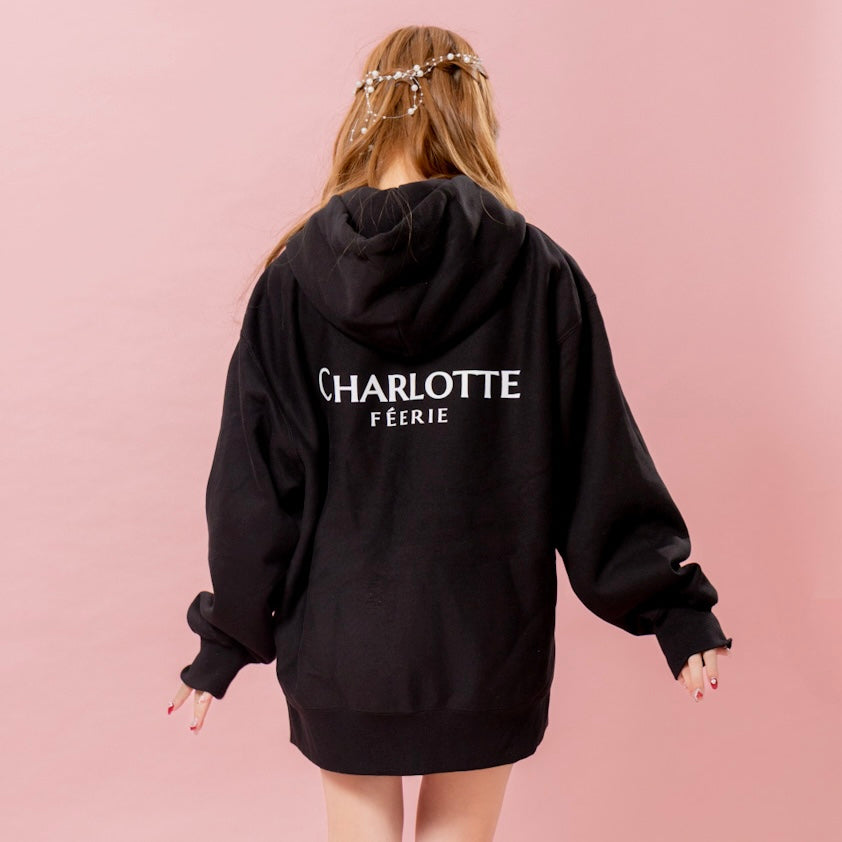 Charlotteジップパーカー（ブラック）　20%OFF