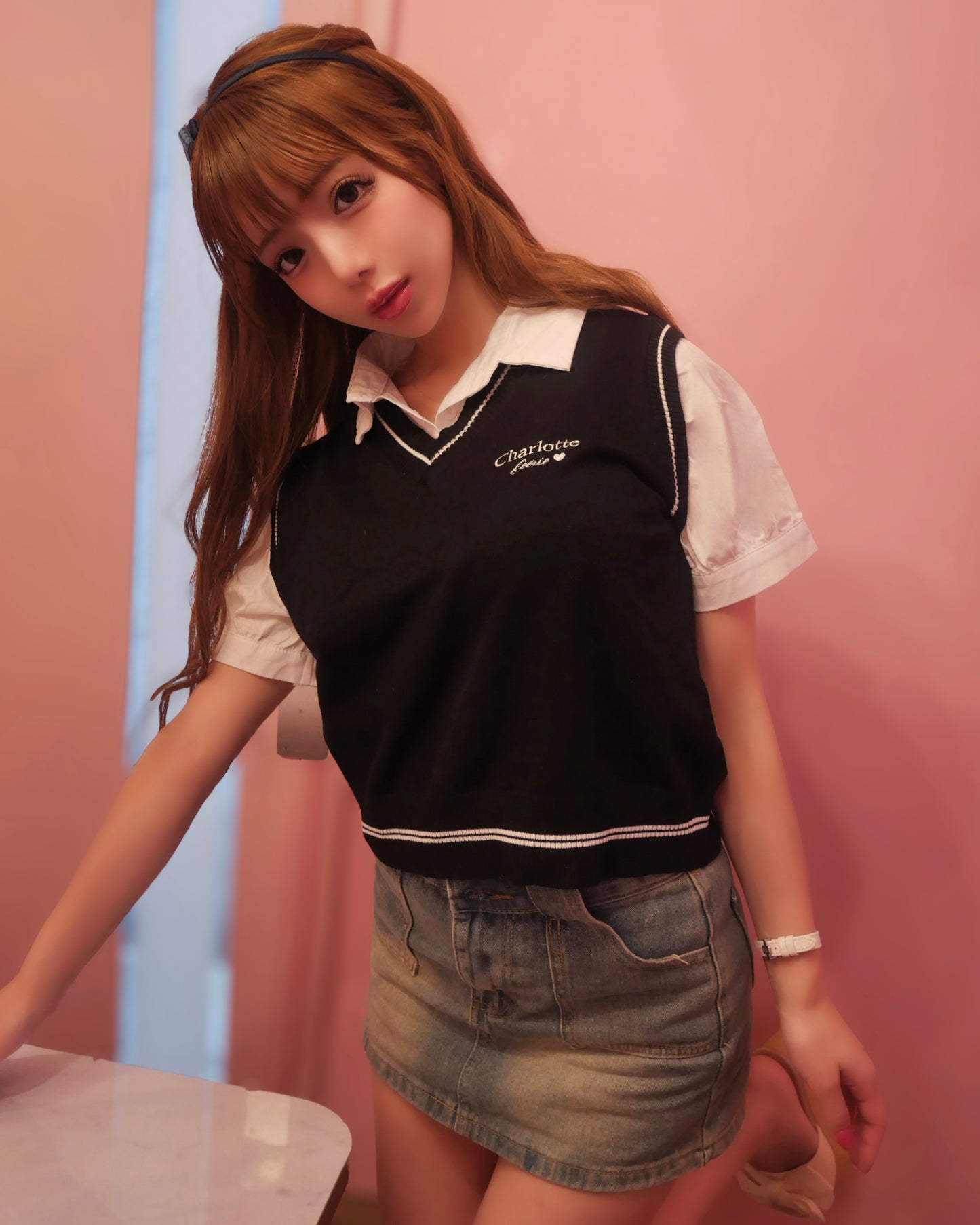 Charlotteドール襟付きニット