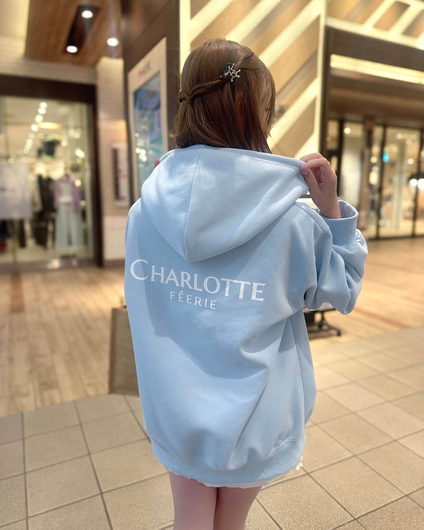 Charlotteジップパーカー（フェアリーブルー）