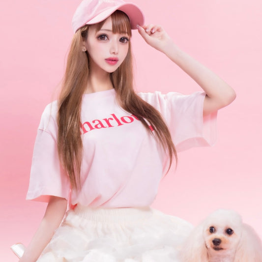 CharlotteロゴTシャツ(ベビーピンク)