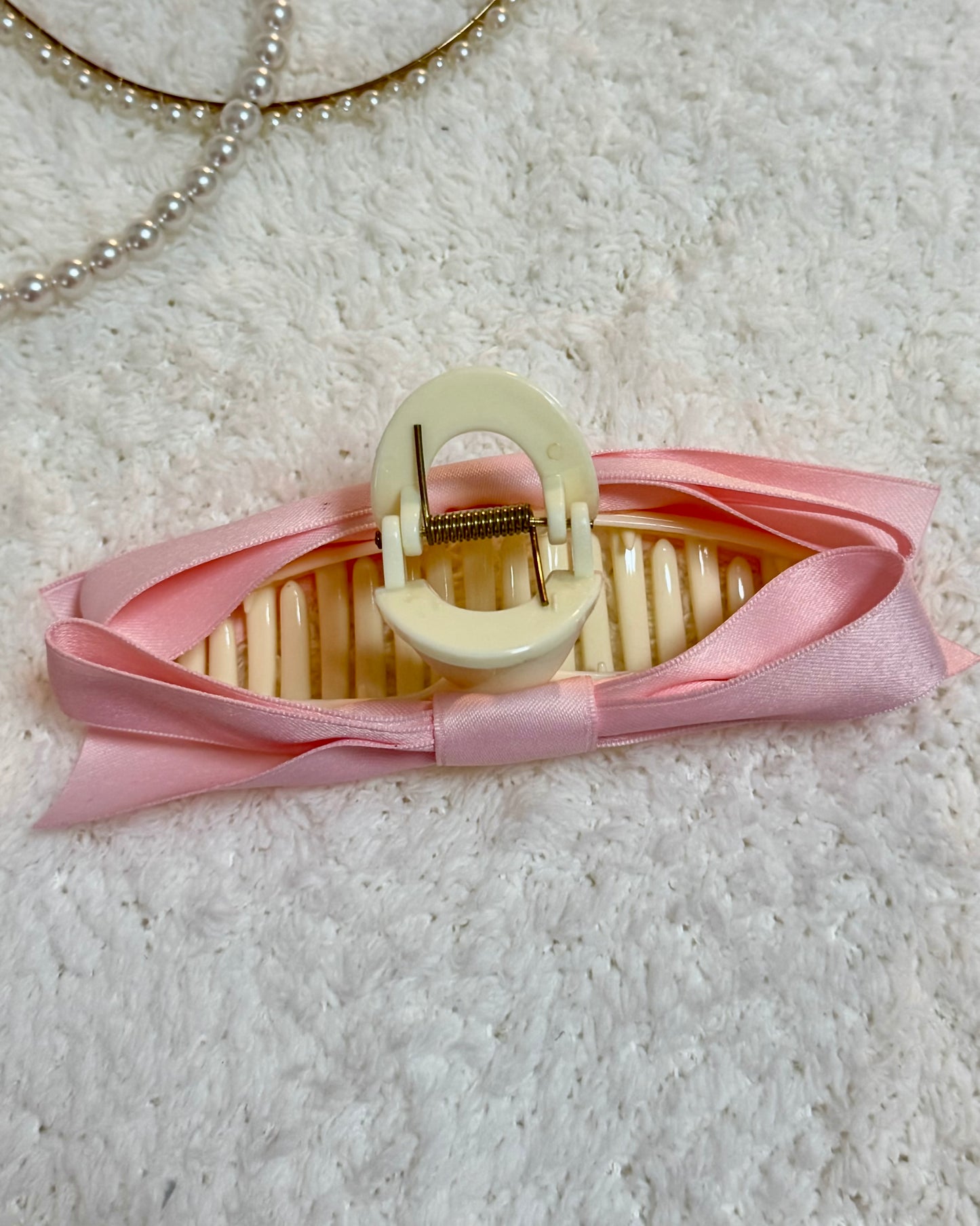 フレンチリボンヘアクリップ